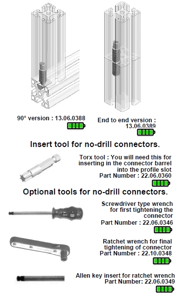 Series 6 no drill connector