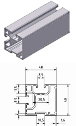 Solar panel support aluminium profile