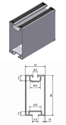 PV Panel installation aluminium profile