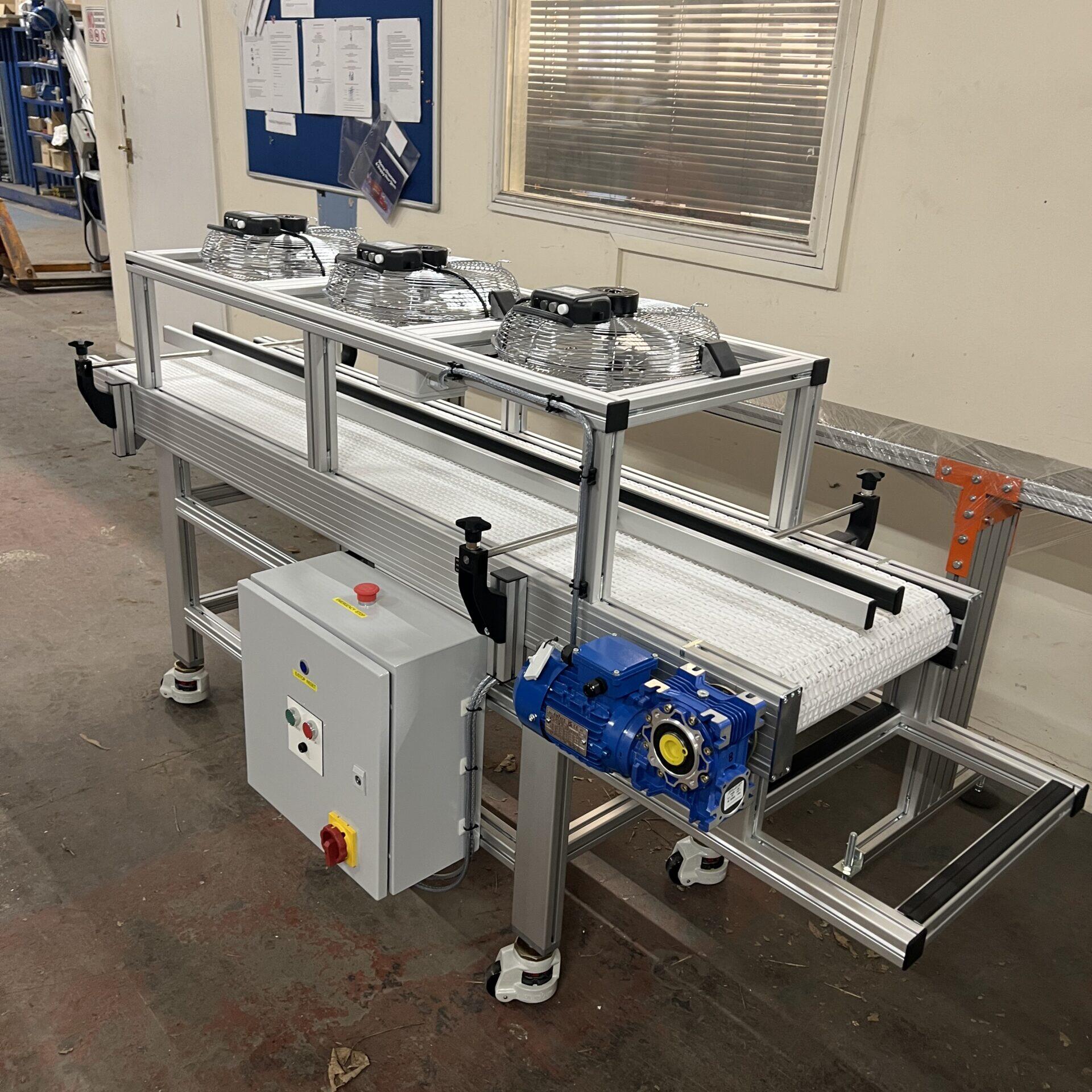 Modular Conveyor With Cooling Fans