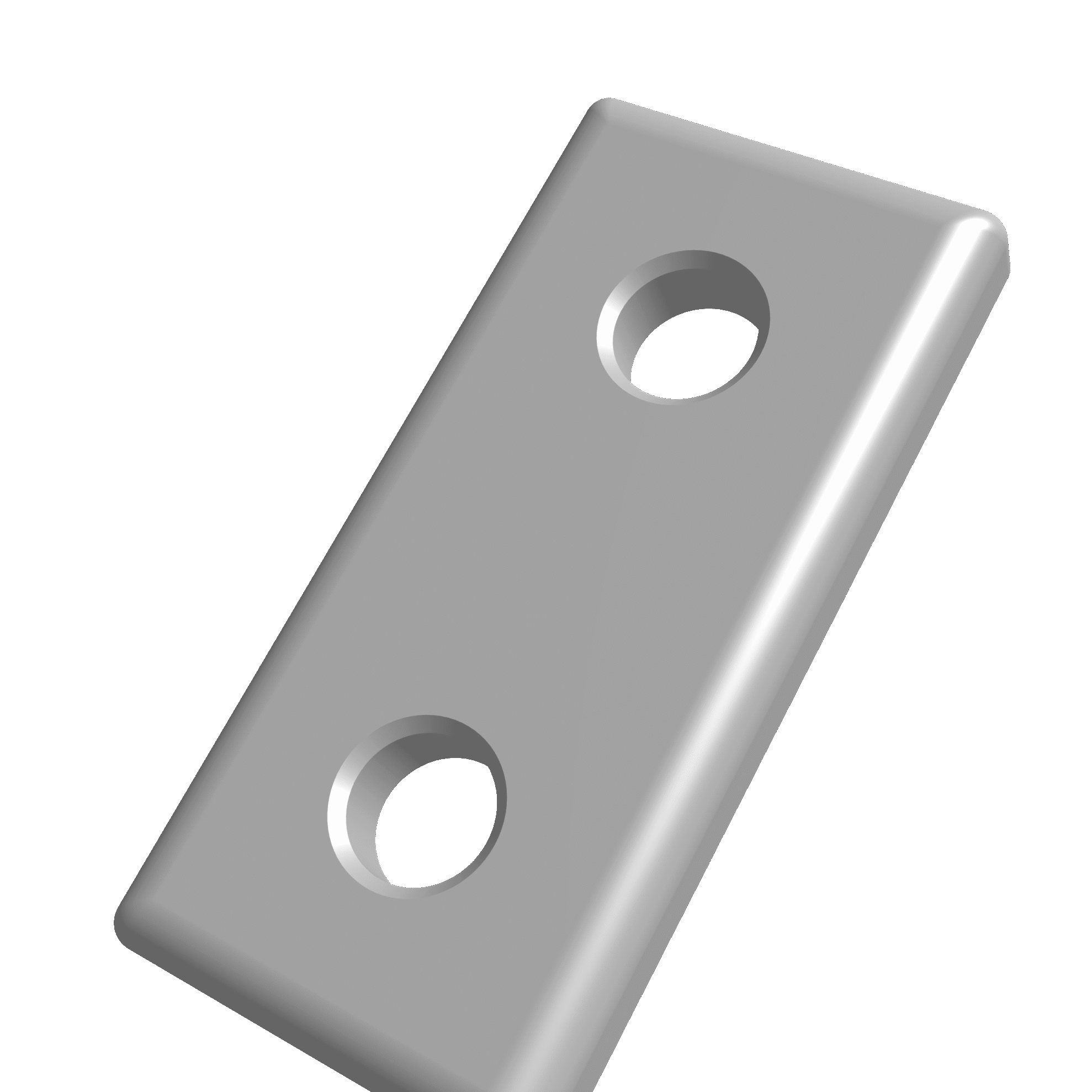 Connecting Plate 20mm Silver - Series 5 Aluminium Profile Connector Element