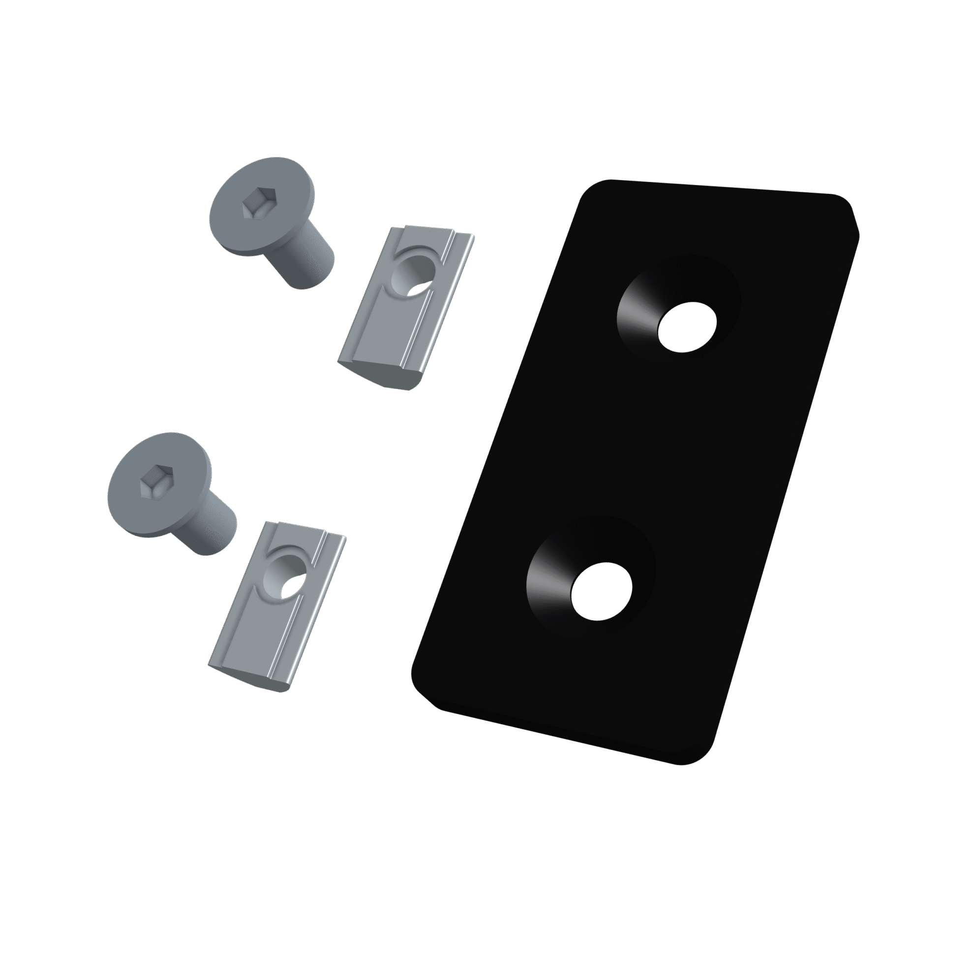 Connector Plate Kit 40mm Steel Black – Series 8 - Valuframe Ltd
